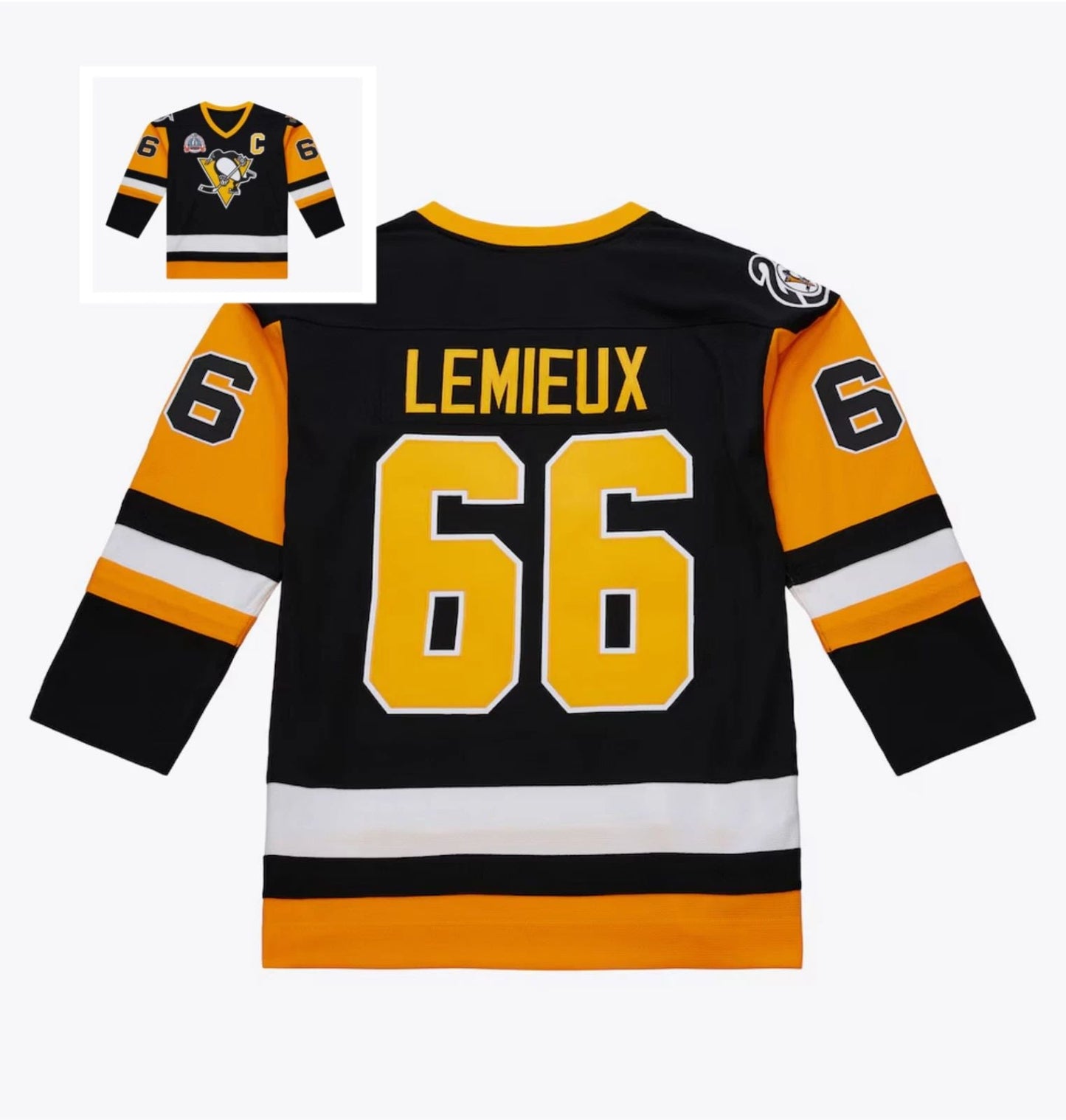 Men's #66 Lemieux Black 1992/93 Blue Line Player Hockey Jersey Unisex T-shirt, Sweatshirt, Hoodie, Long Sleeve Tee - T-Shirt, Sweatshirt, Hoodie