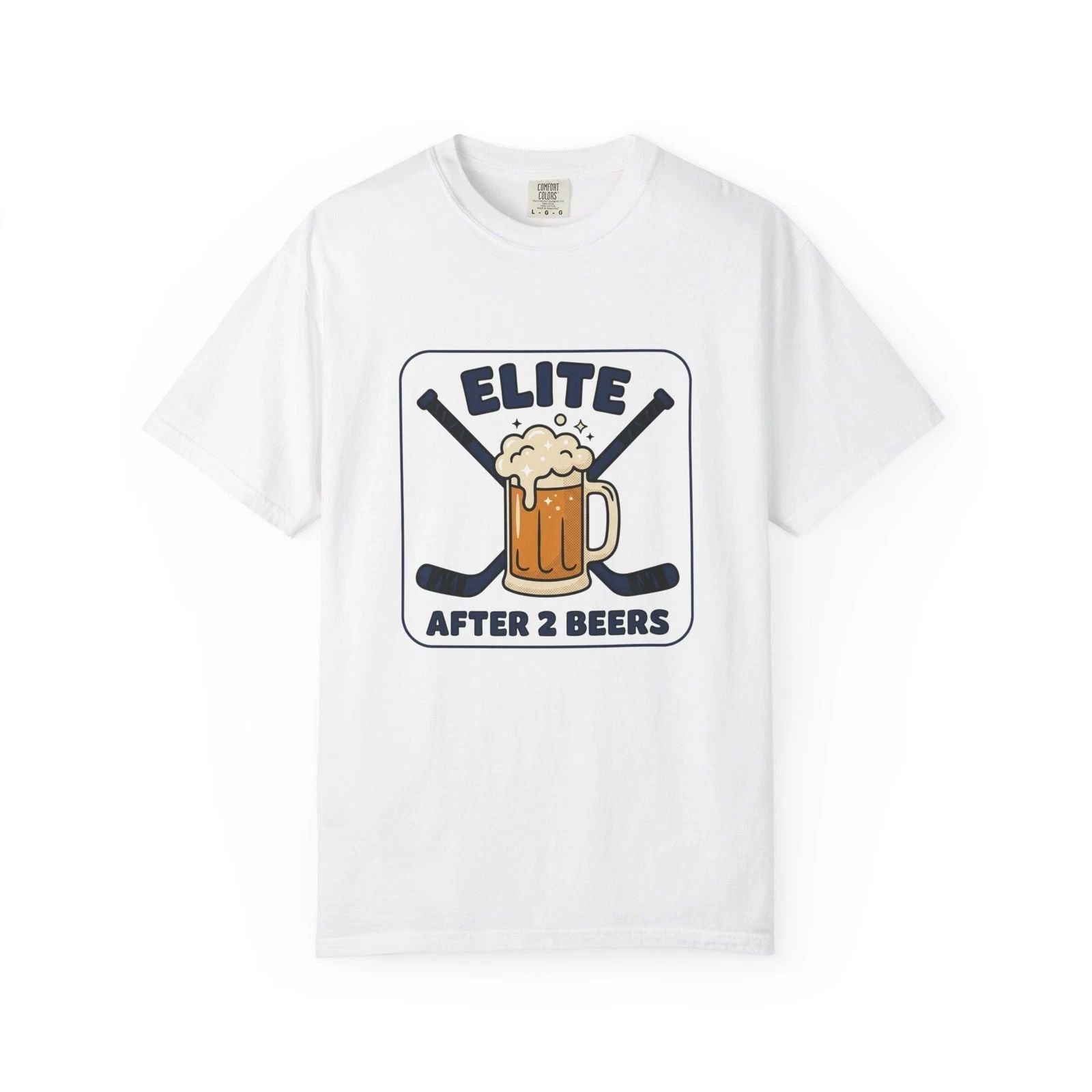 Funny Beer League Hockey Tee - Elite After 2 Beers Adult Unisex Hockey Tee Unisex T-shirt, Sweatshirt, Hoodie, Long Sleeve Tee - T-Shirt, Sweatshirt, Hoodie