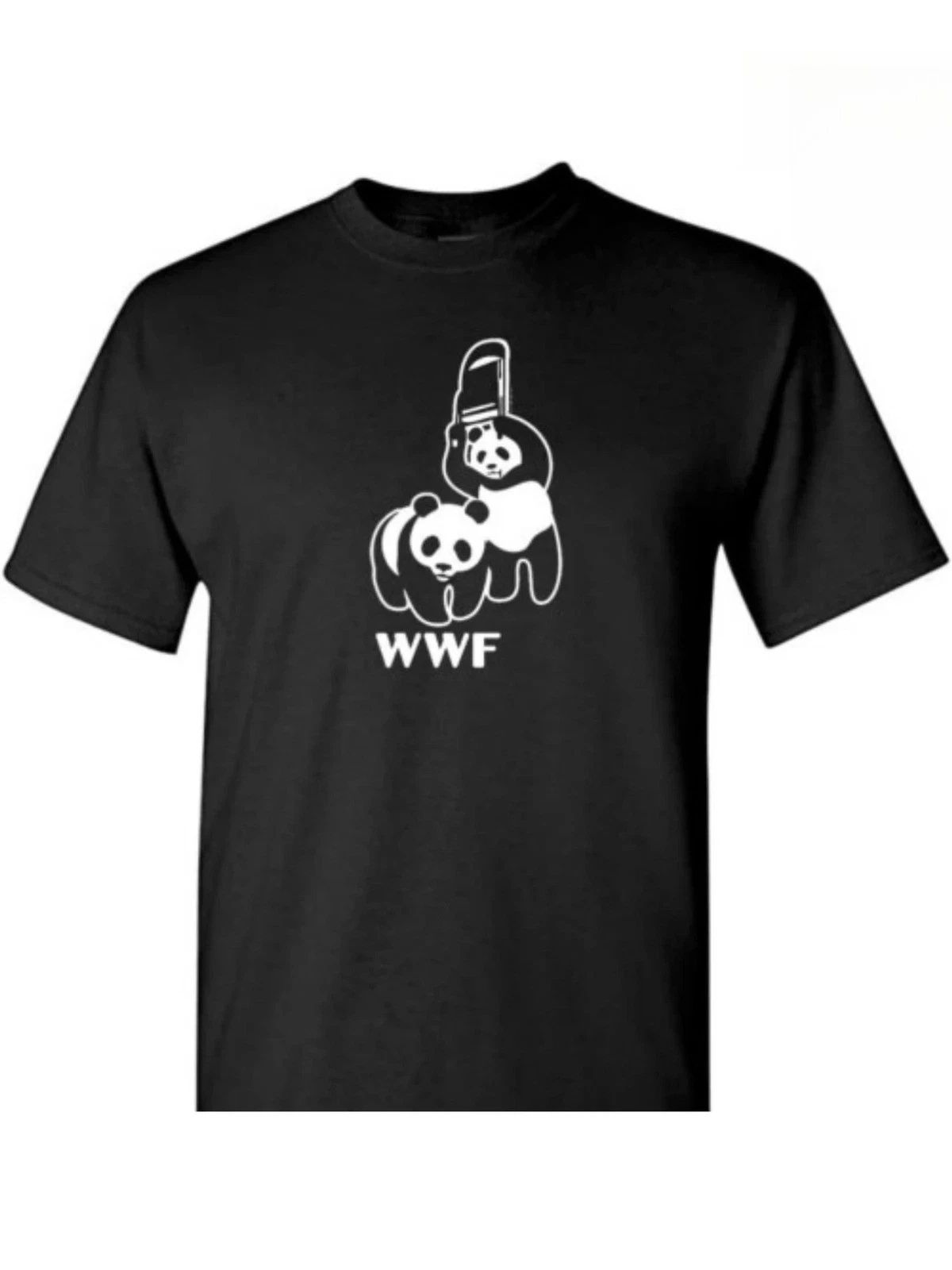 Men's WWF Funny Panda Bear Wrestling T Shirt Black Unisex T-shirt, Sweatshirt, Hoodie, Long Sleeve Tee - T-Shirt, Sweatshirt, Hoodie