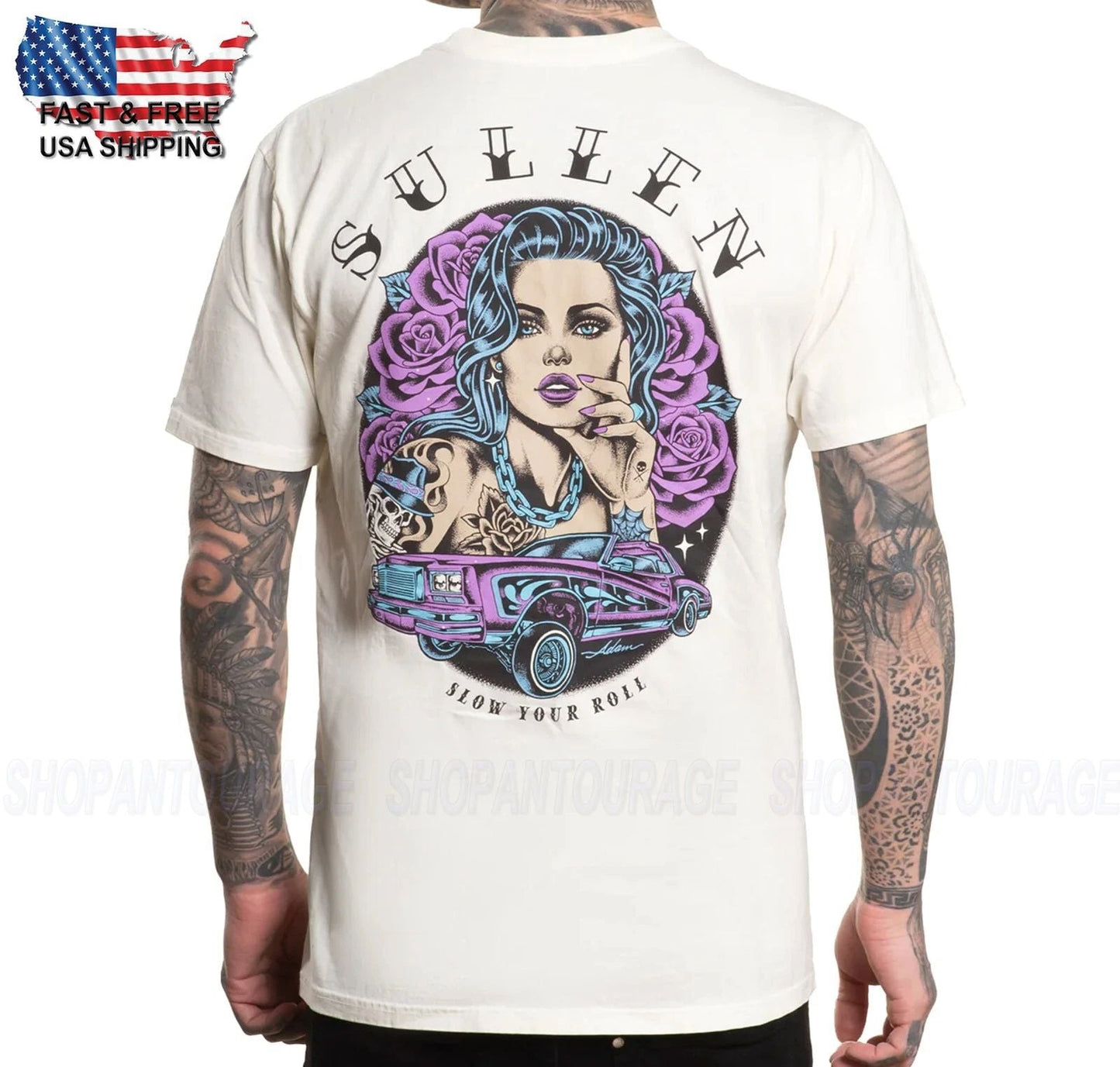Sullen Art Collective Slow Rollo Premium Para SCM6759 Manga Corta T-Shirt Hombre Unisex T-shirt, Sweatshirt, Hoodie, Long Sleeve Tee - T-Shirt, Sweatshirt, Hoodie