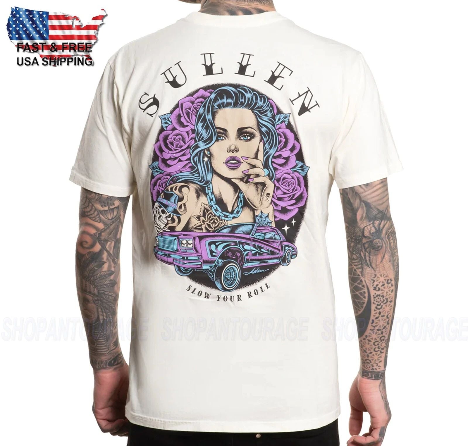 Sullen Art Collective Slow Rollo Premium Para SCM6759 Manga Corta T-Shirt Hombre Unisex T-shirt, Sweatshirt, Hoodie, Long Sleeve Tee - T-Shirt, Sweatshirt, Hoodie