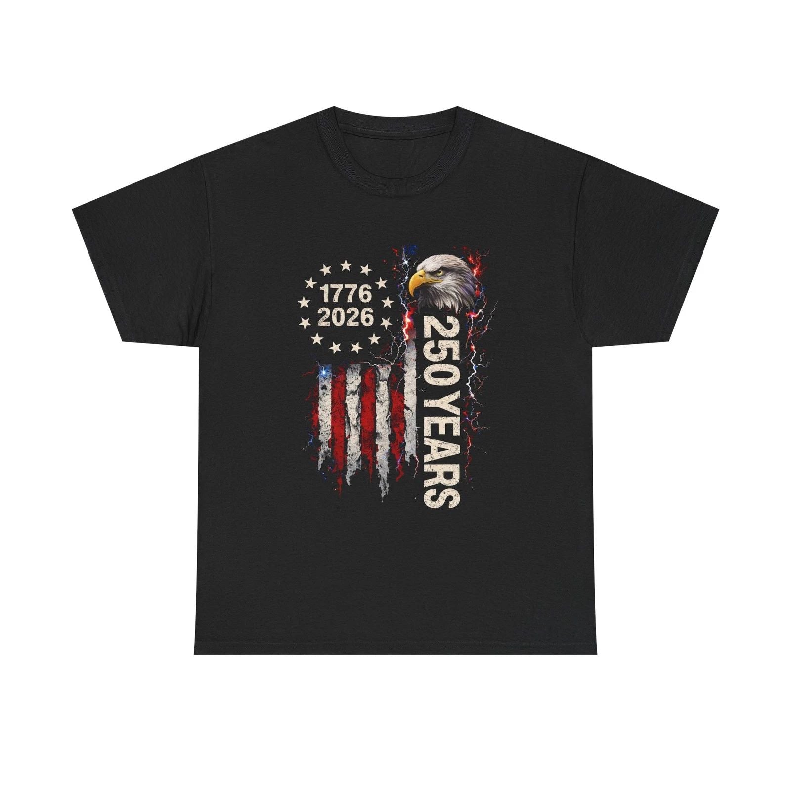 1776-2026 250th Bald Eagle American Flag T-Shirt | Patriotic Tee Unisex T-shirt, Sweatshirt, Hoodie, Long Sleeve Tee - T-Shirt, Sweatshirt, Hoodie