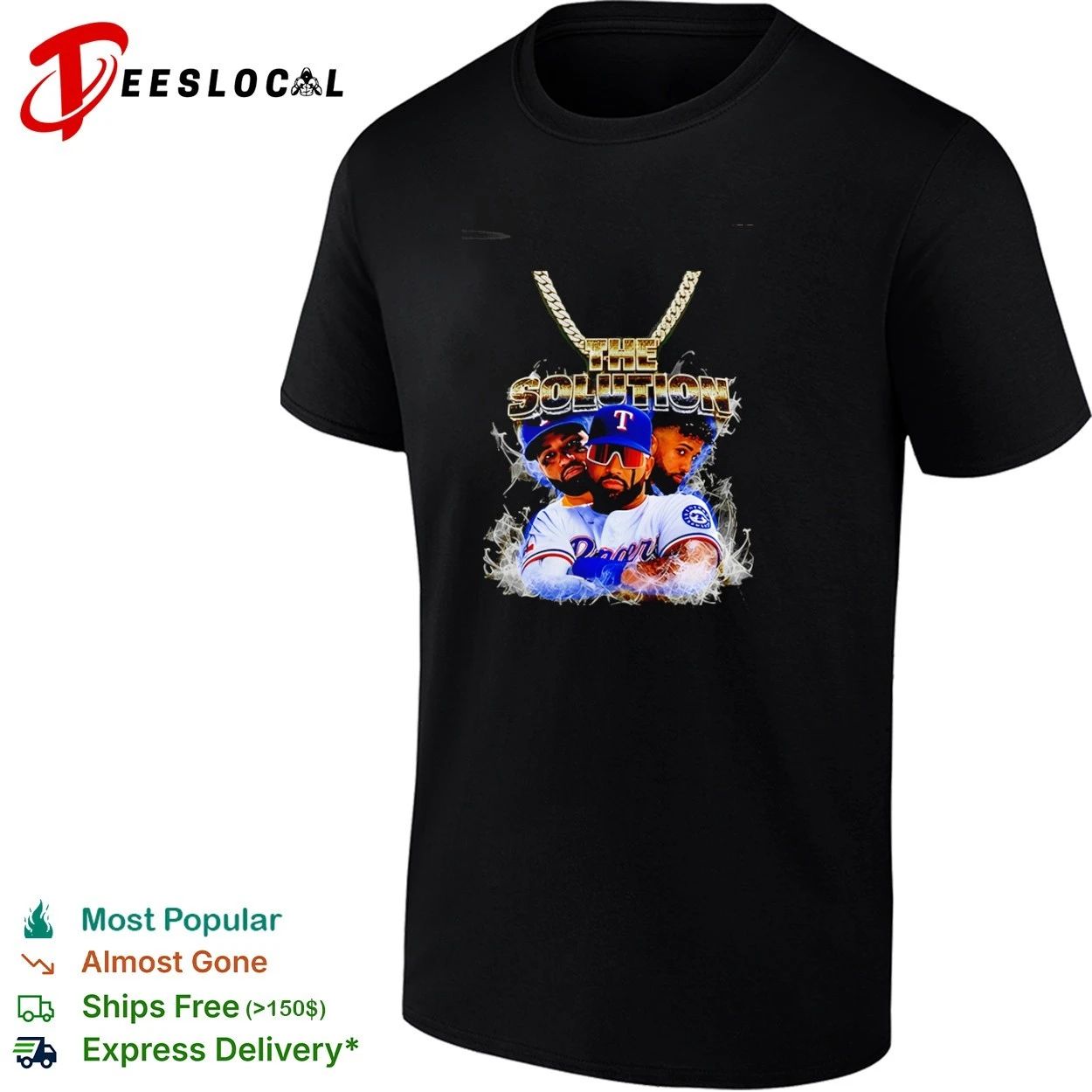 Ezequiel Duran The Solution Texas Rangers T-shirt Unisex T-shirt, Sweatshirt, Hoodie, Long Sleeve Tee - T-Shirt, Sweatshirt, Hoodie