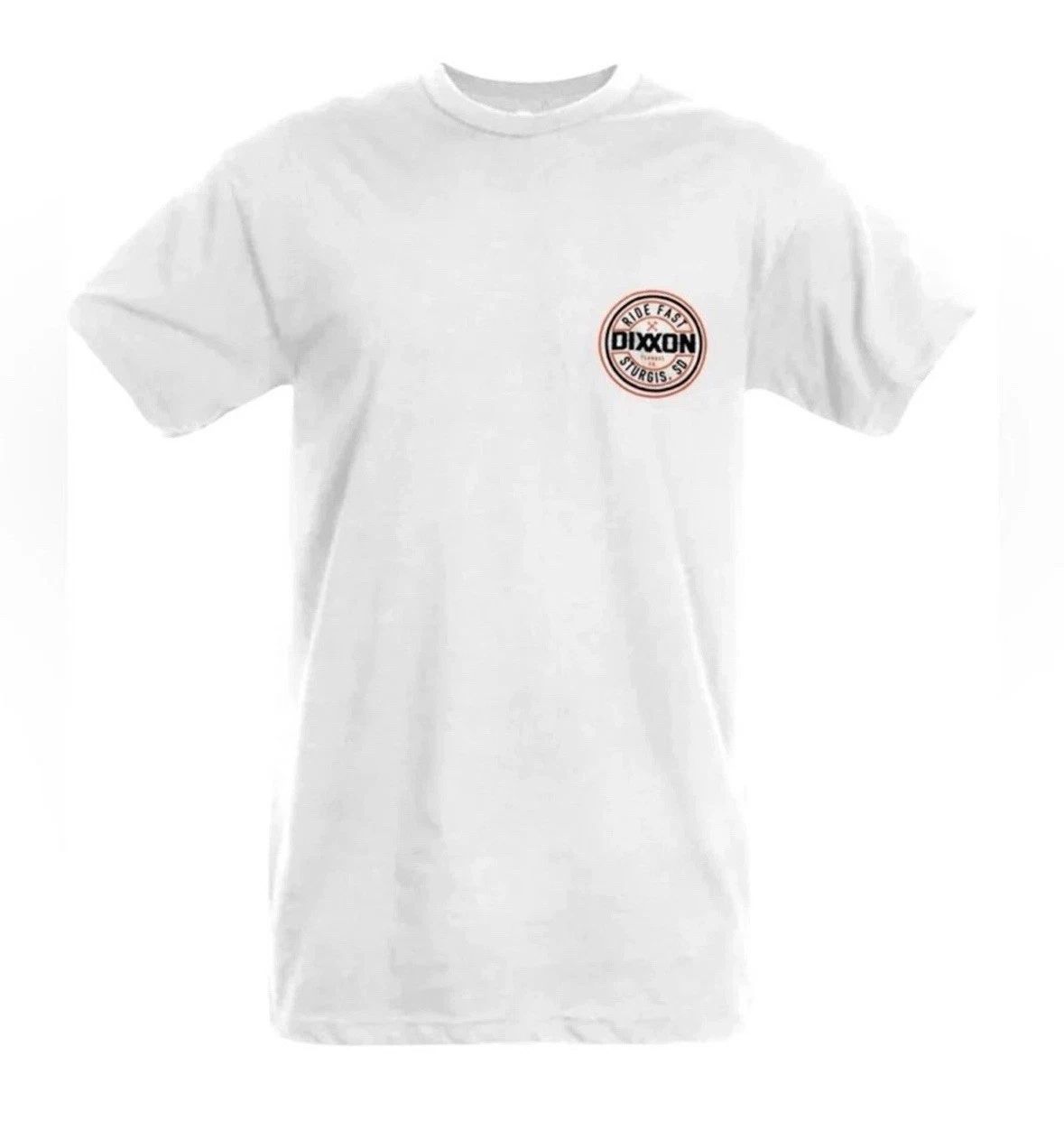 NEW Dixxon Mens Sturgis Ride Fast Logo Short Sleeve T-Shirt White Size Large L Unisex T-shirt, Sweatshirt, Hoodie, Long Sleeve Tee - T-Shirt, Sweatshirt, Hoodie