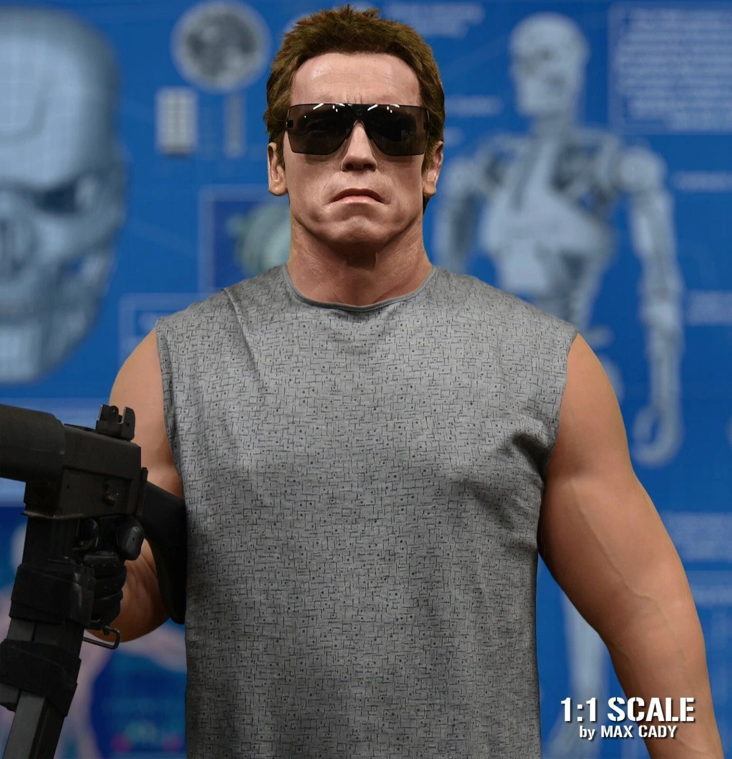 Screen Accurate TERMINATOR Dotted Sleeveless Shirt, Arnold Schwarzenegger, T-800 Unisex T-shirt, Sweatshirt, Hoodie, Long Sleeve Tee - T-Shirt, Sweatshirt, Hoodie