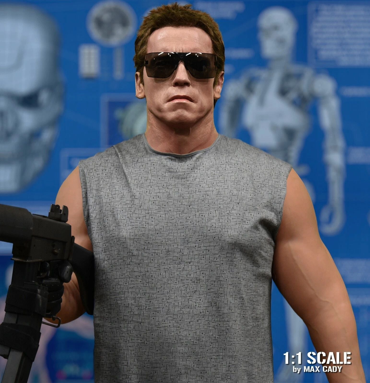 Screen Accurate TERMINATOR Dotted Sleeveless Shirt, Arnold Schwarzenegger, T-800 Unisex T-shirt, Sweatshirt, Hoodie, Long Sleeve Tee - T-Shirt, Sweatshirt, Hoodie