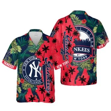 New York Yankees Tropical Allure Hawaiian Shirt Unisex T-shirt, Sweatshirt, Hoodie, Long Sleeve Tee - T-Shirt, Sweatshirt, Hoodie