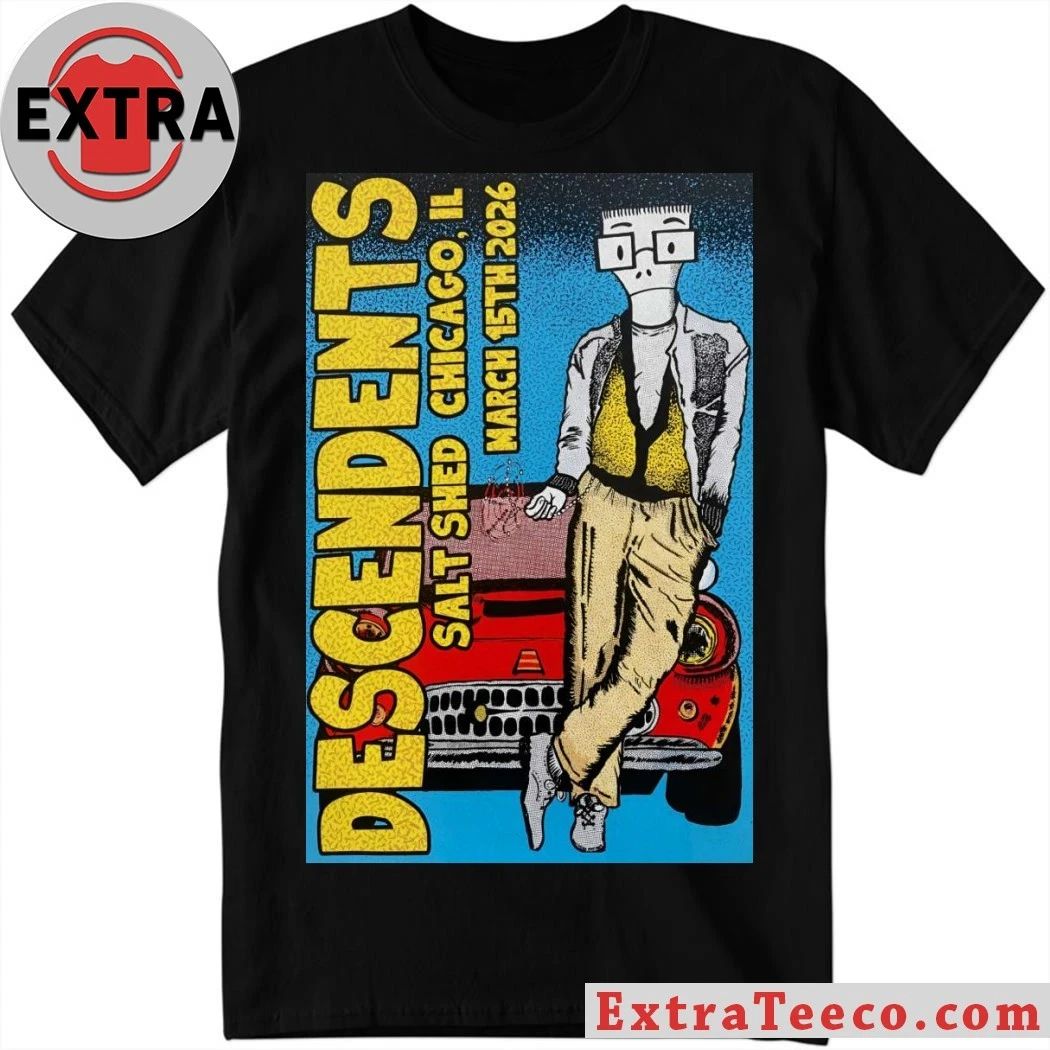 Original Descendents At The Salt Shed On March 15 2026 Poster Shirt Unisex T-shirt, Sweatshirt, Hoodie, Long Sleeve Tee - T-Shirt, Sweatshirt, Hoodie