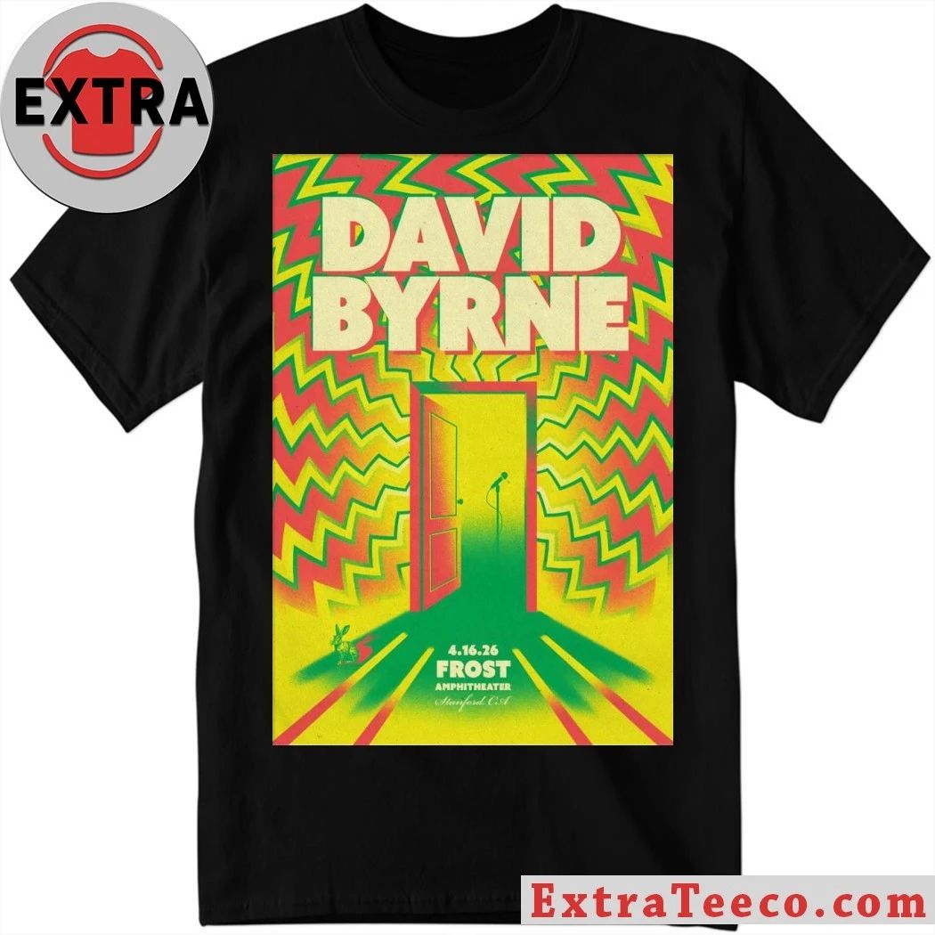 David Byrne In Stanford CA On April 16 2026 Poster Shirt Unisex T-shirt, Sweatshirt, Hoodie, Long Sleeve Tee - T-Shirt, Sweatshirt, Hoodie