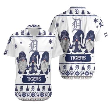 Detroit Tigers Tropical Leaf Pattern Hawaiian Shirt Unisex T-shirt, Sweatshirt, Hoodie, Long Sleeve Tee - T-Shirt, Sweatshirt, Hoodie