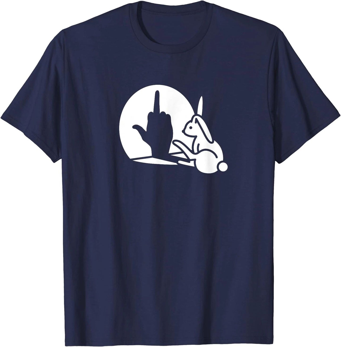 Funny Rabbit Shadow Hand Middle Finger Sign Finger Unisex T-Shirt Unisex T-shirt, Sweatshirt, Hoodie, Long Sleeve Tee - T-Shirt, Sweatshirt, Hoodie