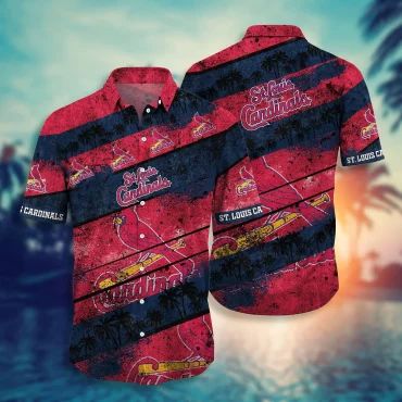 St. Louis Cardinals Retro Sunset Hawaiian Shirt Unisex T-shirt, Sweatshirt, Hoodie, Long Sleeve Tee - T-Shirt, Sweatshirt, Hoodie
