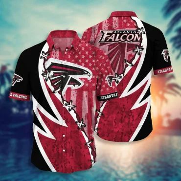 Atlanta Falcons Star-Spangled Hawaiian Shirt Unisex T-shirt, Sweatshirt, Hoodie, Long Sleeve Tee - T-Shirt, Sweatshirt, Hoodie