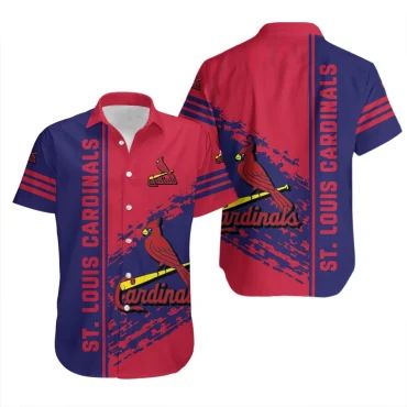St. Louis Cardinals Dynamic Stripe Hawaiian Shirt Unisex T-shirt, Sweatshirt, Hoodie, Long Sleeve Tee - T-Shirt, Sweatshirt, Hoodie