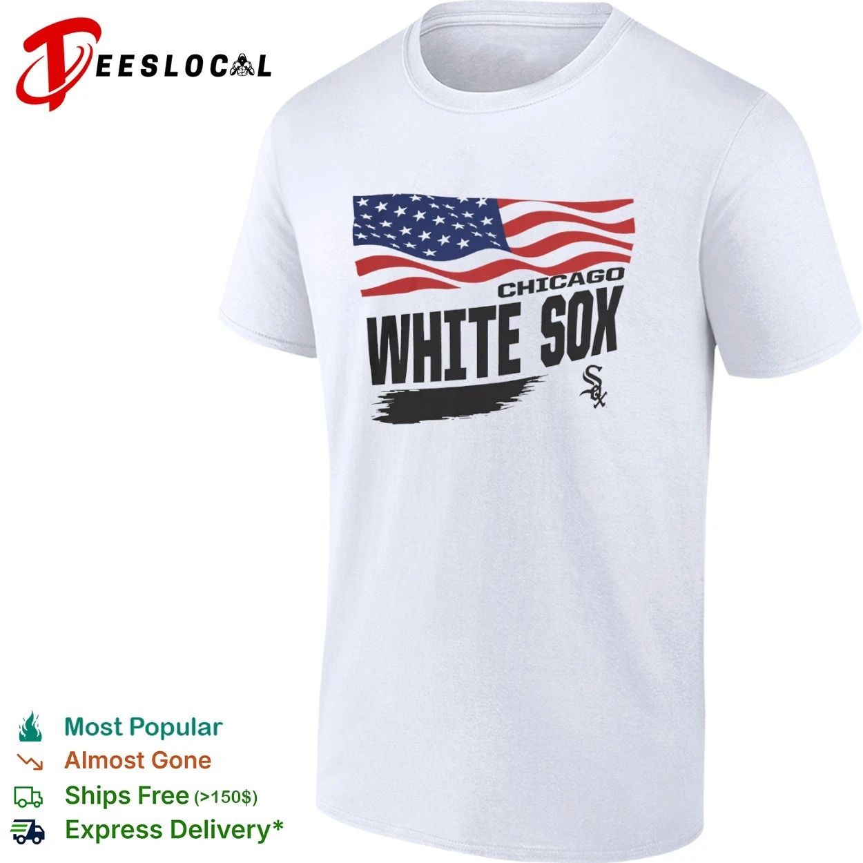 Chicago White Sox Waving Flag Starter T-shirt Unisex T-shirt, Sweatshirt, Hoodie, Long Sleeve Tee - T-Shirt, Sweatshirt, Hoodie