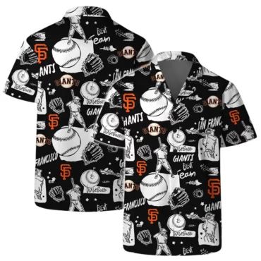 San Francisco Giants Doodle Baseball Hawaiian Shirt Unisex T-shirt, Sweatshirt, Hoodie, Long Sleeve Tee - T-Shirt, Sweatshirt, Hoodie