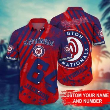 Personalized Washington Nationals Paradise Escape Hawaiian Shirt Unisex T-shirt, Sweatshirt, Hoodie, Long Sleeve Tee - T-Shirt, Sweatshirt, Hoodie
