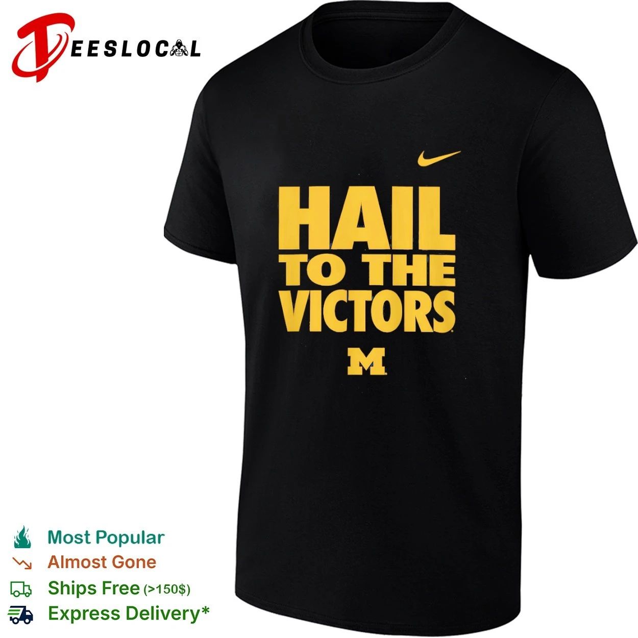 Hail to the Victors Michigan Wolverines T-shirt Unisex T-shirt, Sweatshirt, Hoodie, Long Sleeve Tee - T-Shirt, Sweatshirt, Hoodie