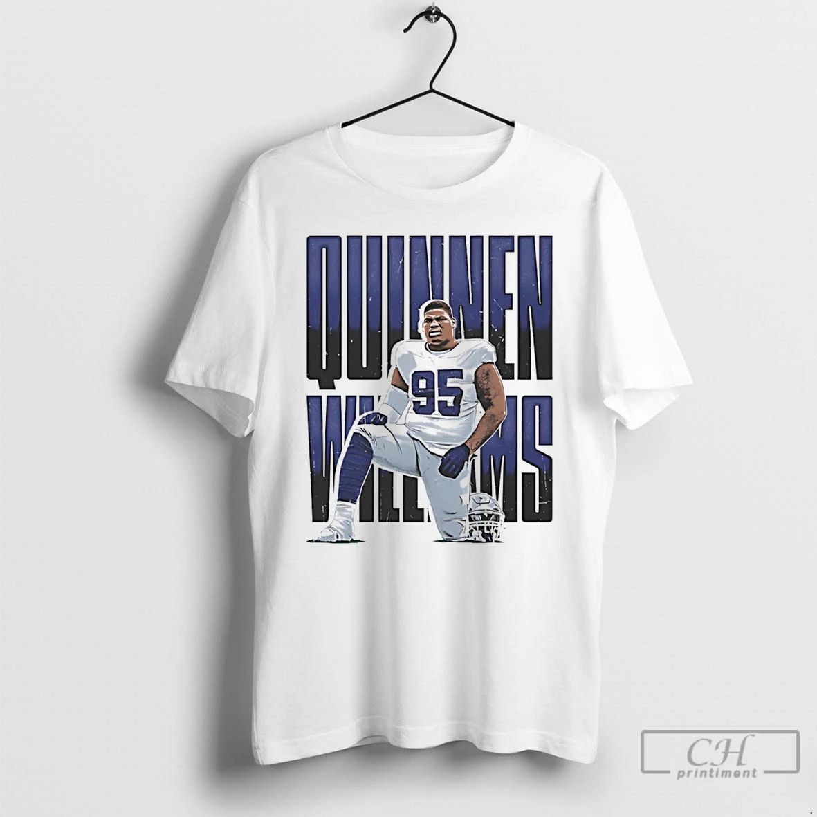 Premium Quinnen Williams Dallas Cowboys Name Retro T Shirts Unisex T-shirt, Sweatshirt, Hoodie, Long Sleeve Tee - T-Shirt, Sweatshirt, Hoodie