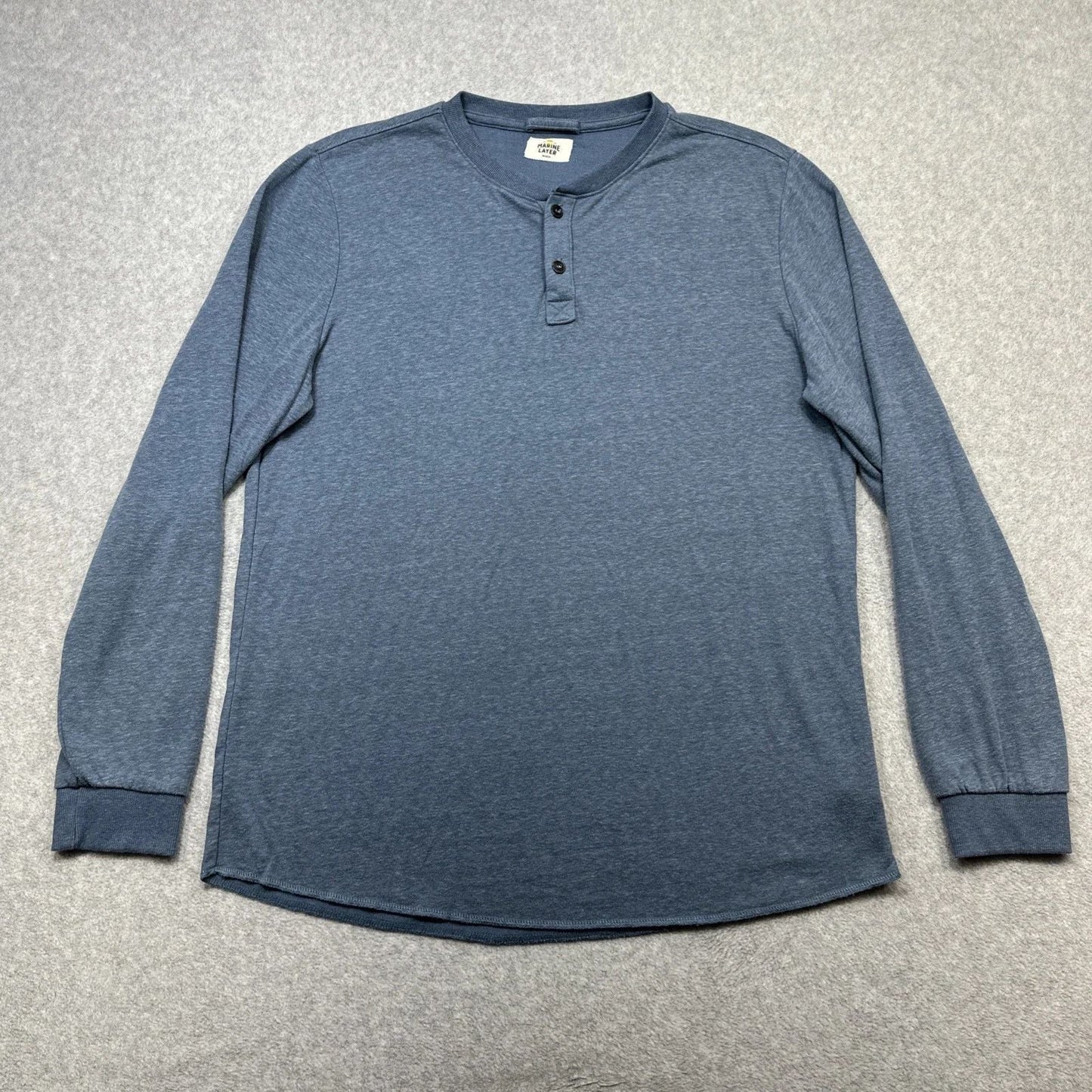 Marine Layer Shirt Marge Heather Blue Henley Everyday Wear Soft Double Knit Unisex T-shirt, Sweatshirt, Hoodie, Long Sleeve Tee - T-Shirt, Sweatshirt, Hoodie