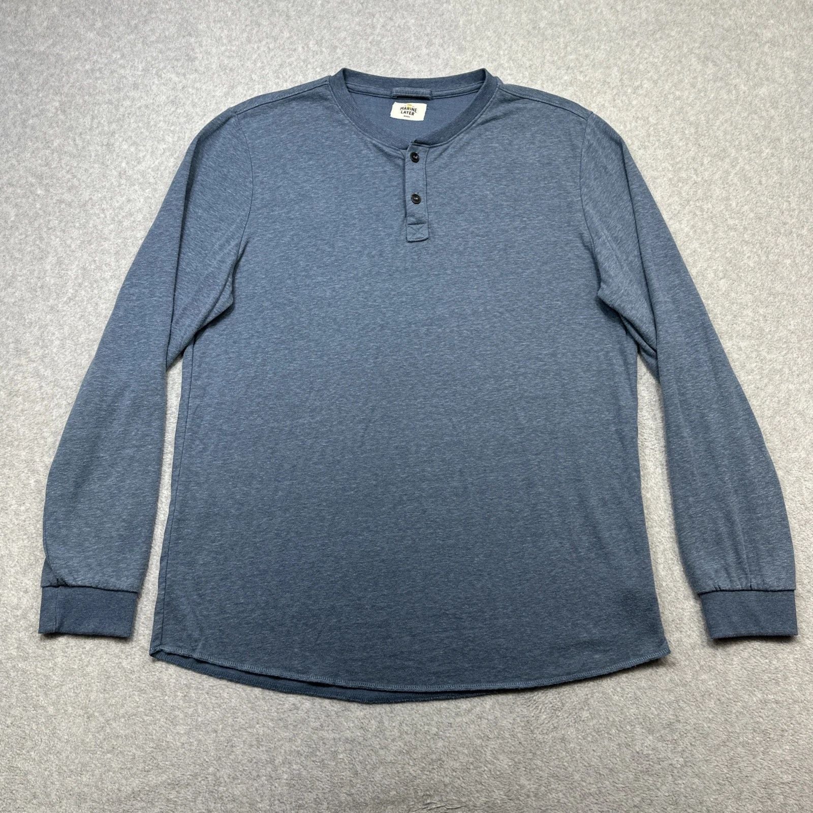 Marine Layer Shirt Marge Heather Blue Henley Everyday Wear Soft Double Knit Unisex T-shirt, Sweatshirt, Hoodie, Long Sleeve Tee - T-Shirt, Sweatshirt, Hoodie