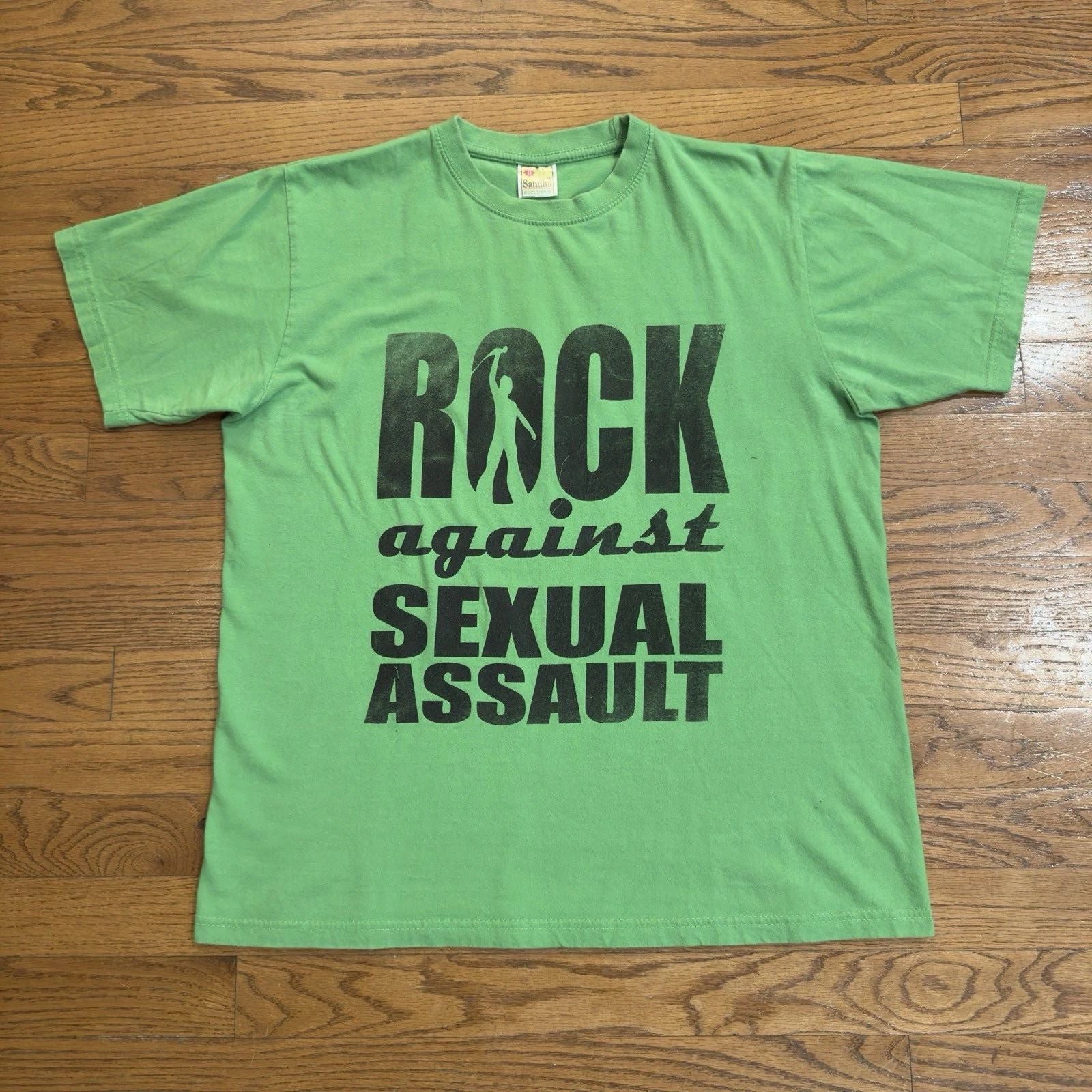 Sandhu Exclusive Mens Large Rock Against Sexual Assault Custom T Shirt Unisex T-shirt, Sweatshirt, Hoodie, Long Sleeve Tee - T-Shirt, Sweatshirt, Hoodie