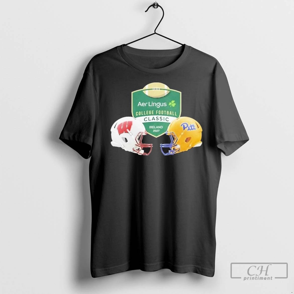 Premium Pitt Panthers Vs Wisconsin 2025 Dublin Ireland Unisex T-shirt, Sweatshirt, Hoodie, Long Sleeve Tee - T-Shirt, Sweatshirt, Hoodie