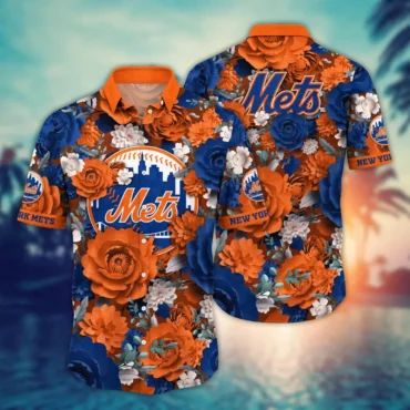 New York Mets Paradise Play Hawaiian Shirt Unisex T-shirt, Sweatshirt, Hoodie, Long Sleeve Tee - T-Shirt, Sweatshirt, Hoodie