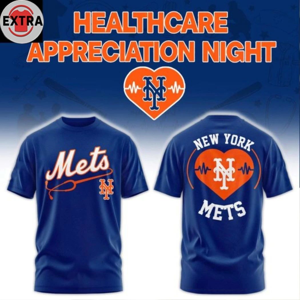 New York Mets Healthcare Appreciation Night 2026 Celebrate Logo Two Sided T-shirt Unisex T-shirt, Sweatshirt, Hoodie, Long Sleeve Tee - T-Shirt, Sweatshirt, Hoodie