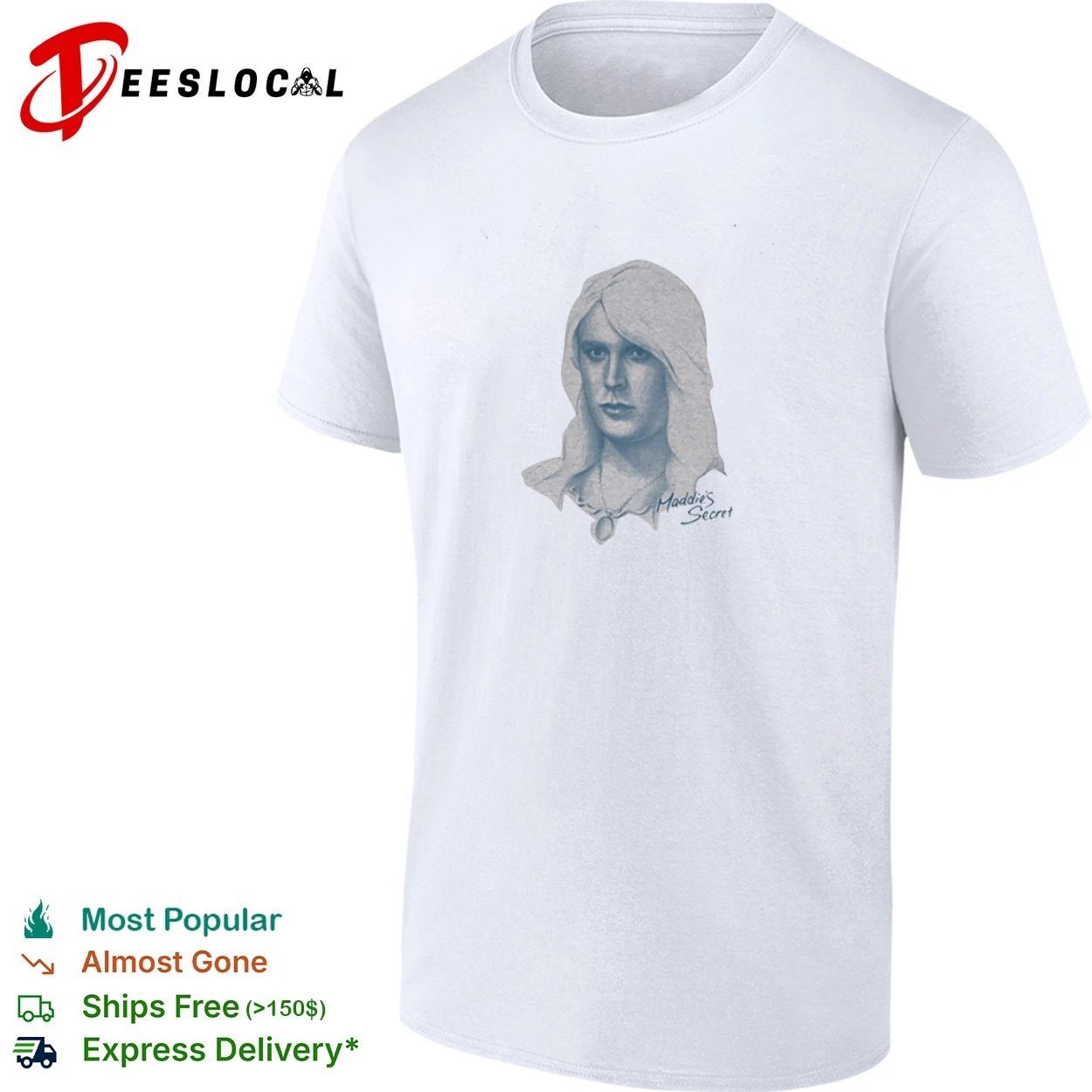 Maddies Secret Maddie Portrait Sketch T-shirt Unisex T-shirt, Sweatshirt, Hoodie, Long Sleeve Tee - T-Shirt, Sweatshirt, Hoodie