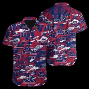 Personalized New York Giants Fish Frenzy Hawaiian Shirt Unisex T-shirt, Sweatshirt, Hoodie, Long Sleeve Tee - T-Shirt, Sweatshirt, Hoodie