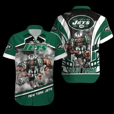 Personalized New York Jets Fierce Football Hawaiian Shirt Unisex T-shirt, Sweatshirt, Hoodie, Long Sleeve Tee - T-Shirt, Sweatshirt, Hoodie