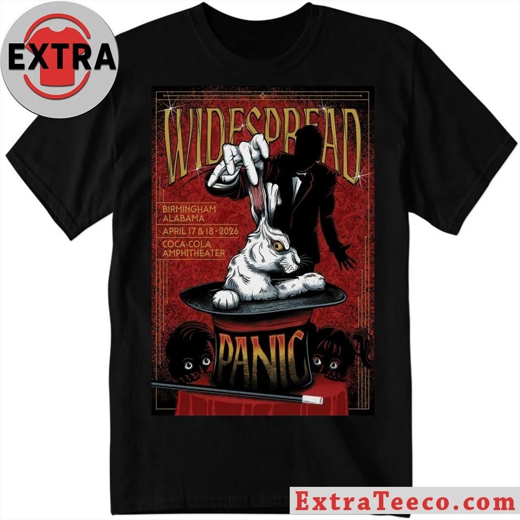Widespread Panic Birmingham, AL 4 17-18 2026 Poster Shirt Unisex T-shirt, Sweatshirt, Hoodie, Long Sleeve Tee - T-Shirt, Sweatshirt, Hoodie