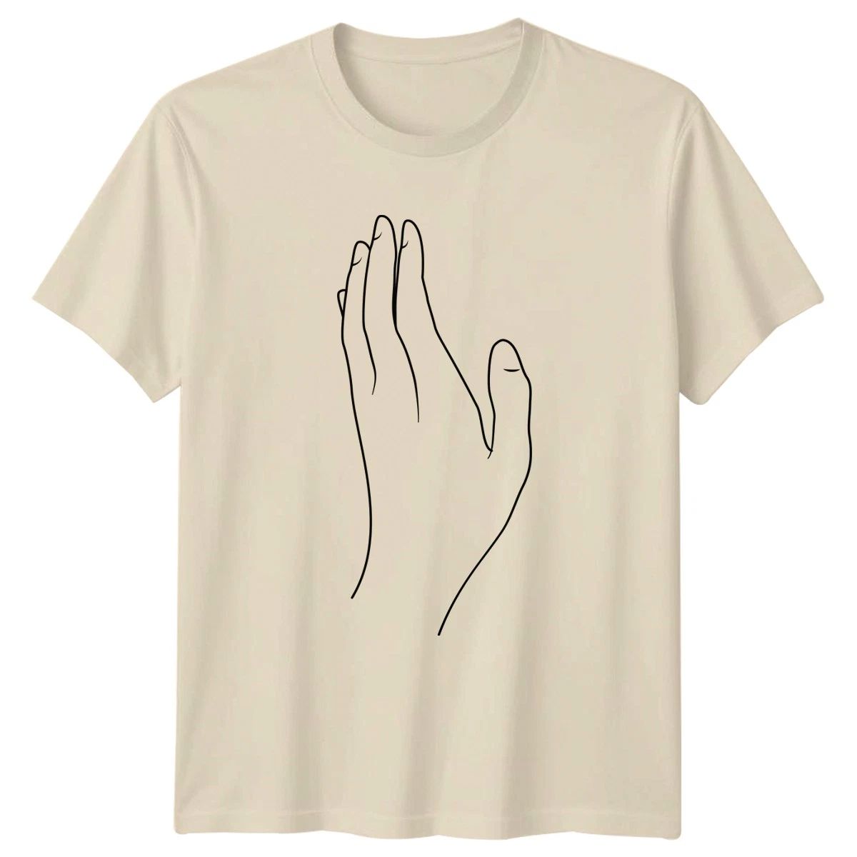 Simple Minimalist Hand Line Drawing T-Shirt Minimalist Line Art Unisex T-shirt, Sweatshirt, Hoodie, Long Sleeve Tee - T-Shirt, Sweatshirt, Hoodie