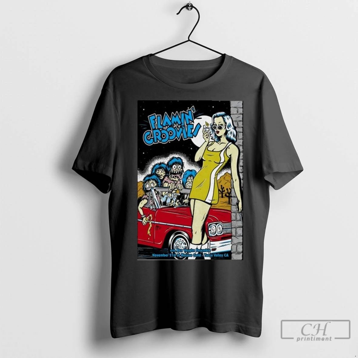 Premium Flamin Groovies And Ben Vaughn Ensemble Yucca Valley Ca November 21 2025 Unisex T-shirt, Sweatshirt, Hoodie, Long Sleeve Tee - T-Shirt, Sweatshirt, Hoodie