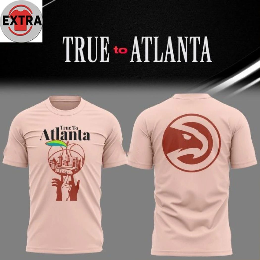 Atlanta Hawks City Night True To Atlanta 2026 Logo Two Sided T-shirt Unisex T-shirt, Sweatshirt, Hoodie, Long Sleeve Tee - T-Shirt, Sweatshirt, Hoodie