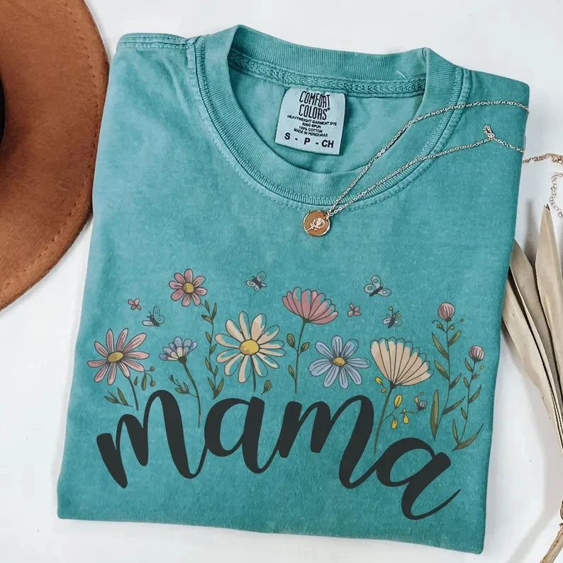 Cute Floral Mama Comfort Tee Unisex T-shirt, Sweatshirt, Hoodie, Long Sleeve Tee - T-Shirt, Sweatshirt, Hoodie