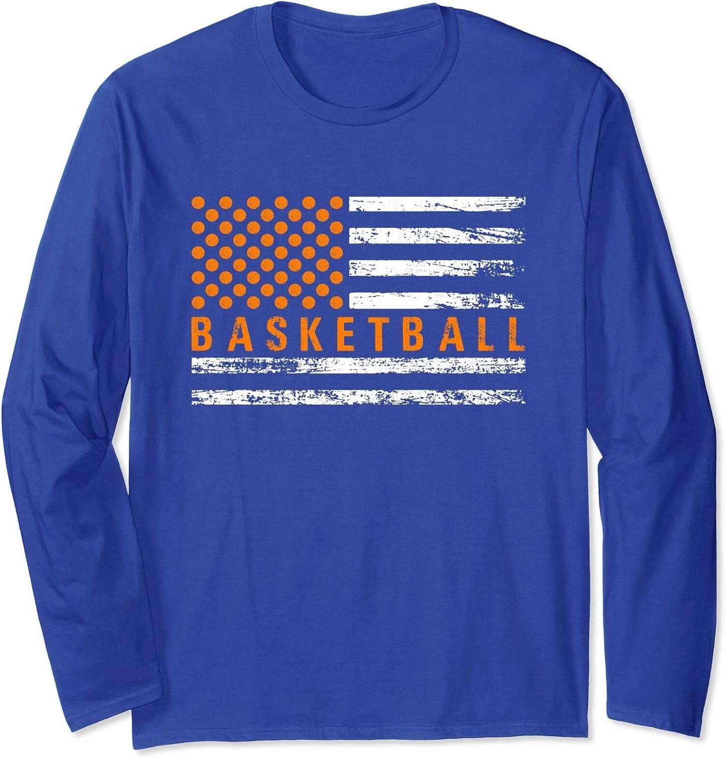USA Flag Basketball Player Funny Basketball Team Long Sleeve T-Shirt Unisex T-shirt, Sweatshirt, Hoodie, Long Sleeve Tee - T-Shirt, Sweatshirt, Hoodie