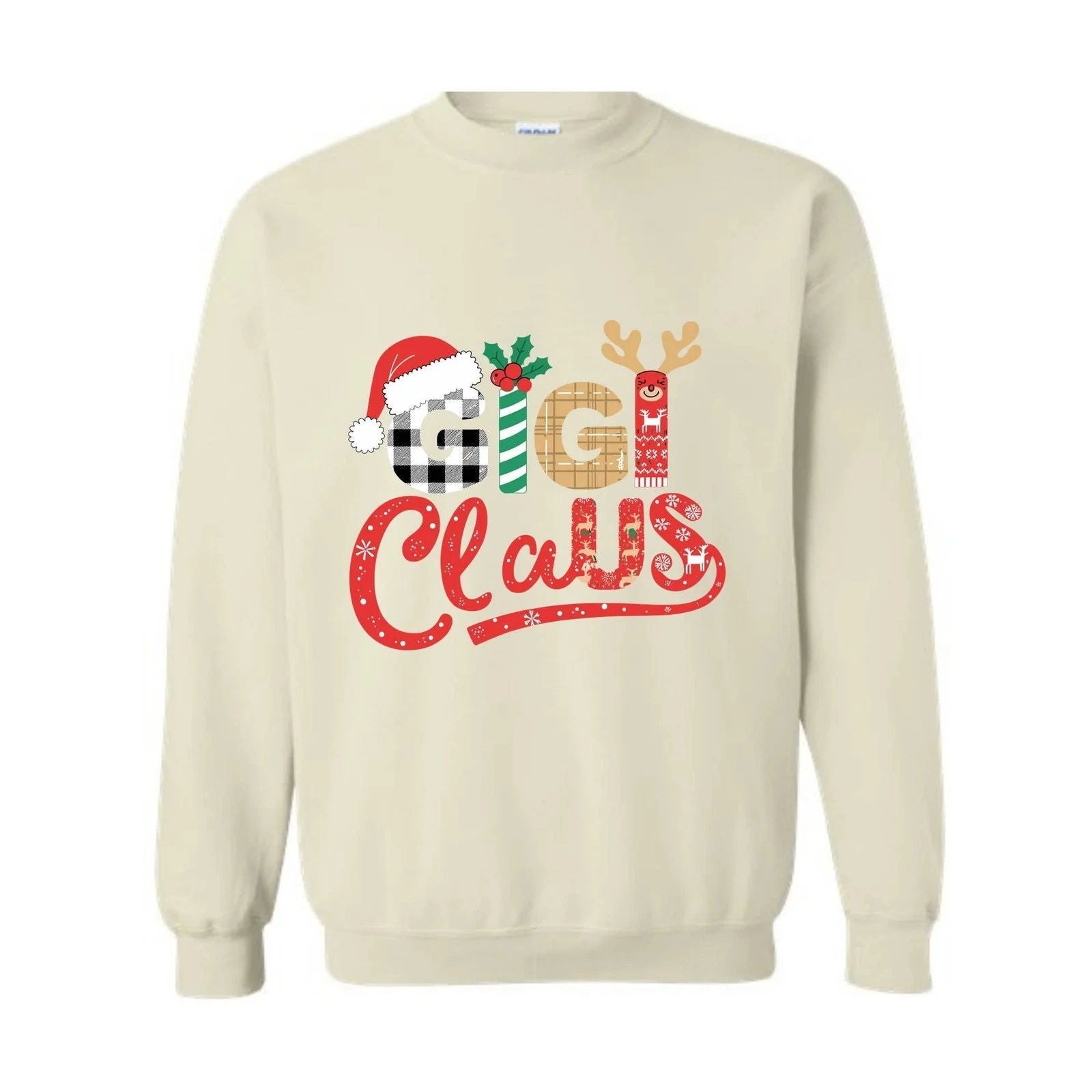 Gigi Claus Sweatshirt, Santa Claus Hoodie, Cute Gigi Hoodie, Grandma Hoodie, Fun Unisex T-shirt, Sweatshirt, Hoodie, Long Sleeve Tee - T-Shirt, Sweatshirt, Hoodie