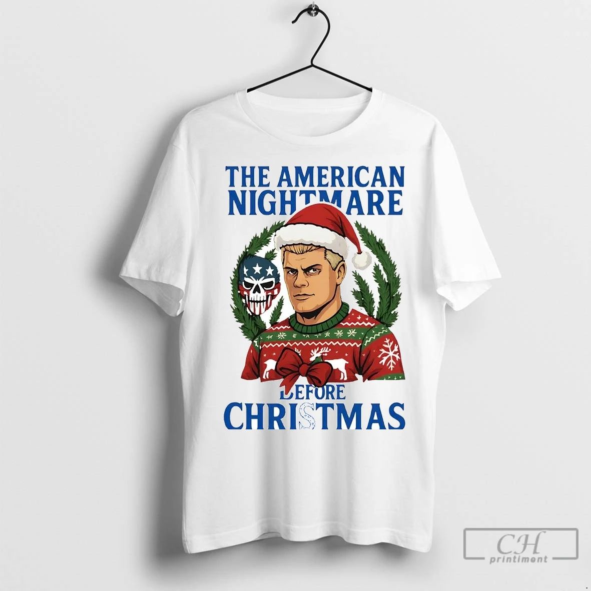 Premium Cody Rhodes The American Nightmare Before Christmas Unisex T-shirt, Sweatshirt, Hoodie, Long Sleeve Tee - T-Shirt, Sweatshirt, Hoodie