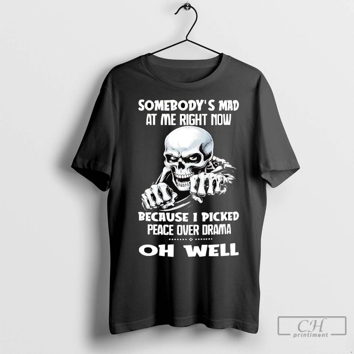 Premium Skull Somebodys Mad At Me Right Now Unisex T-shirt, Sweatshirt, Hoodie, Long Sleeve Tee - T-Shirt, Sweatshirt, Hoodie