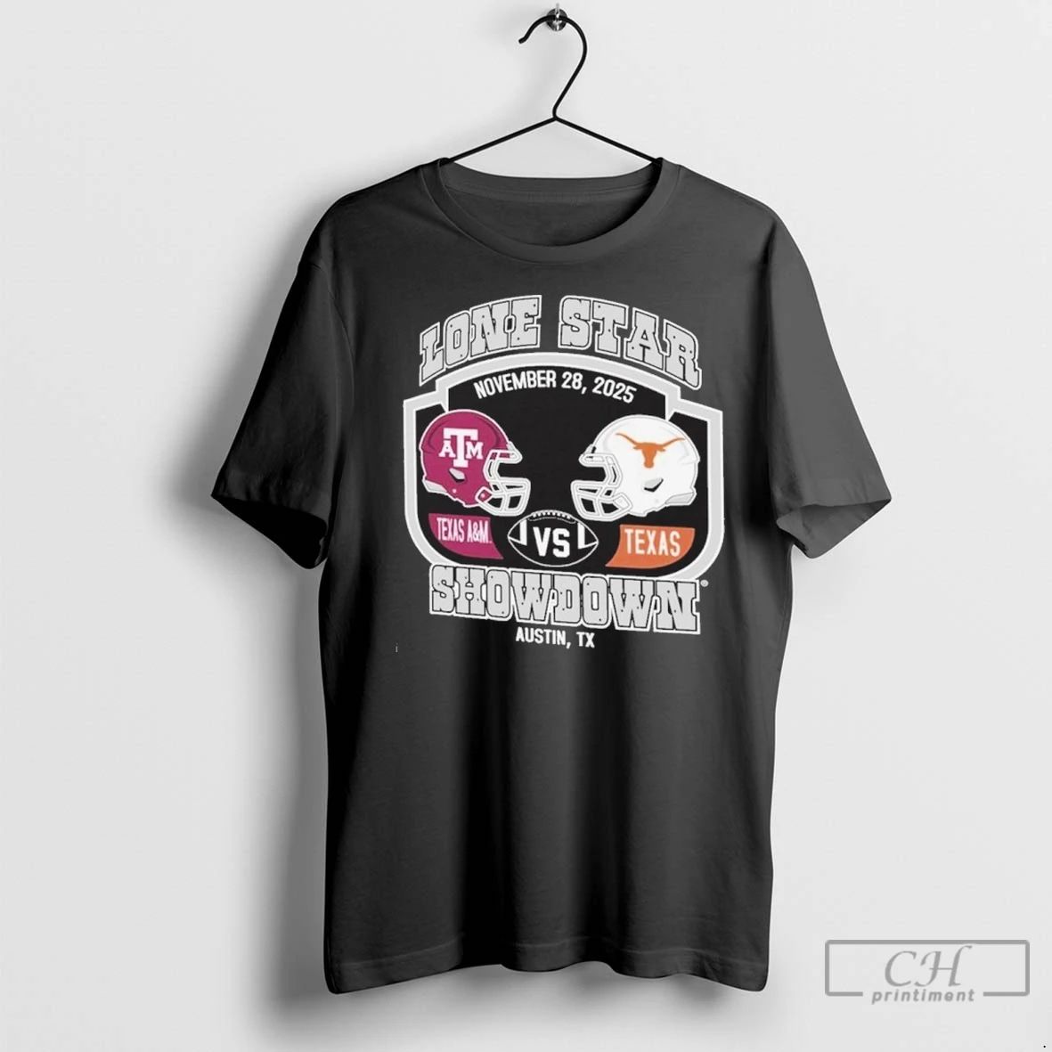 Premium Texas Am Aggies Vs Texas Longhorns Lone Star Showdown Battle Helmet Unisex T-shirt, Sweatshirt, Hoodie, Long Sleeve Tee - T-Shirt, Sweatshirt, Hoodie