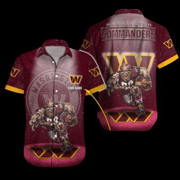 Personalized Washington Commanders Starry Gridiron Hawaiian Shirt Unisex T-shirt, Sweatshirt, Hoodie, Long Sleeve Tee - T-Shirt, Sweatshirt, Hoodie