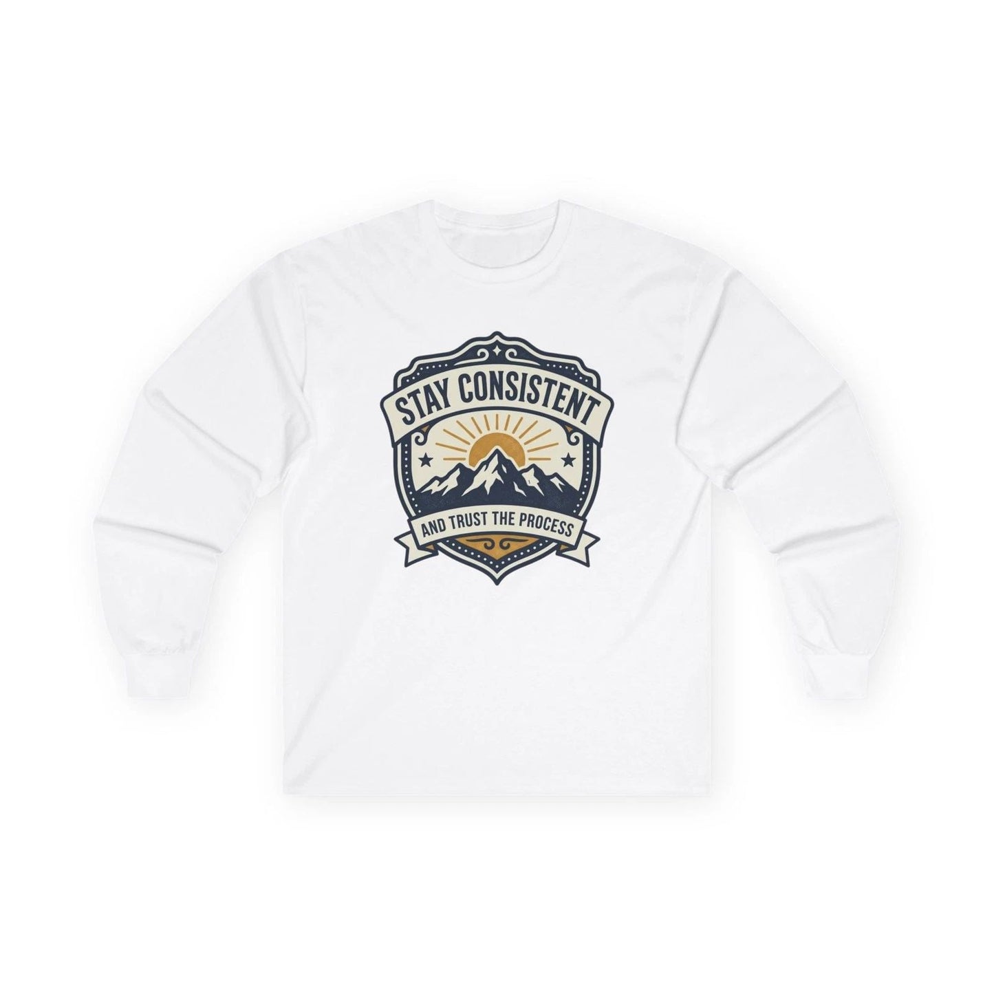 Stay Consistent mountain badge Long Sleeve Tee | vintage outdoors logo Unisex T-shirt, Sweatshirt, Hoodie, Long Sleeve Tee - T-Shirt, Sweatshirt, Hoodie
