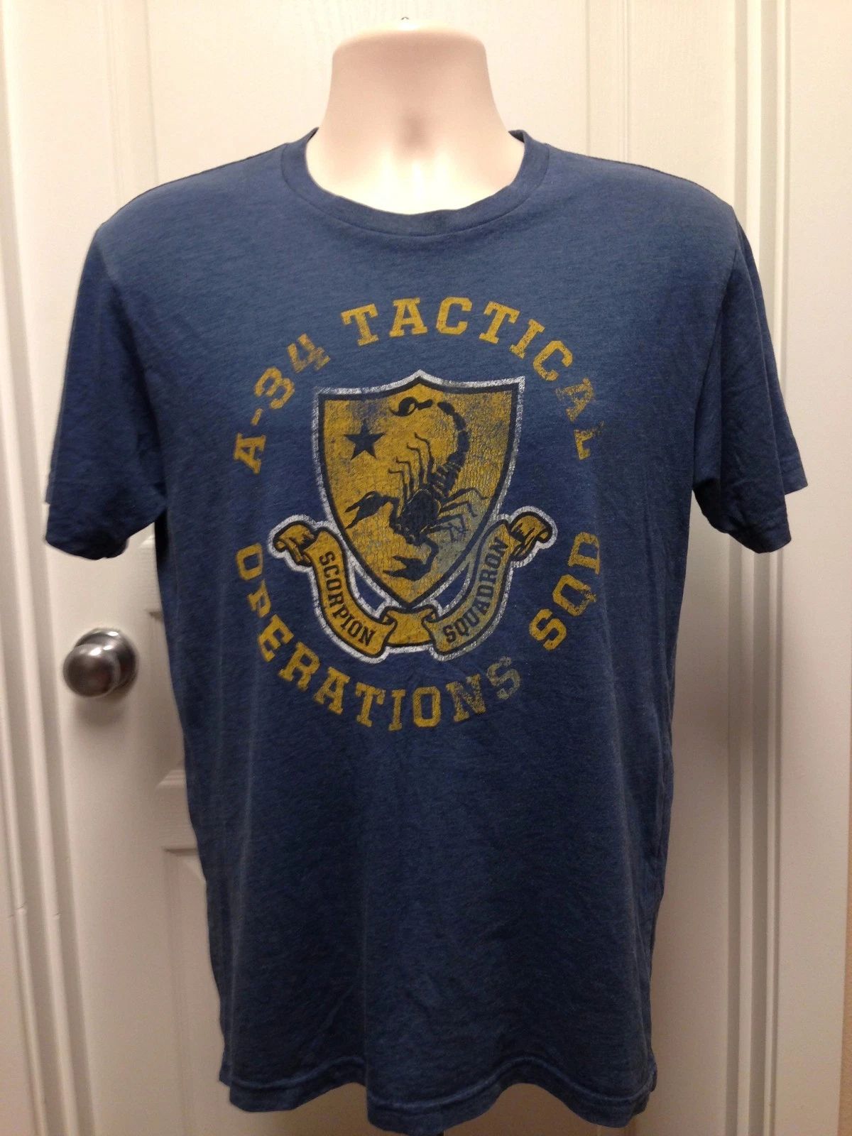 VINTAGE A-34 TACTICAL OPERATIONS SQD T SHIRT SMALL Unisex T-shirt, Sweatshirt, Hoodie, Long Sleeve Tee - T-Shirt, Sweatshirt, Hoodie
