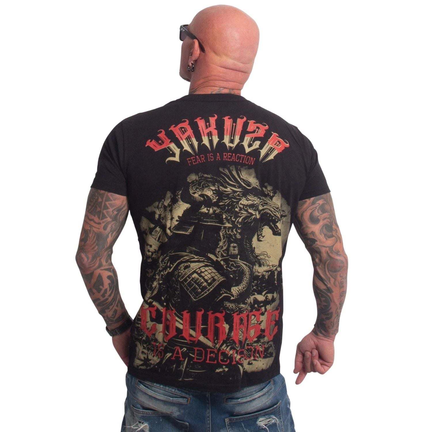 New Yakuza Men's Courage Regular T-Shirt - Black Unisex T-shirt, Sweatshirt, Hoodie, Long Sleeve Tee - T-Shirt, Sweatshirt, Hoodie