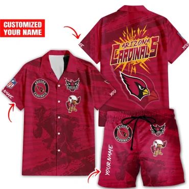 Personalized Arizona Cardinals Red Pride Hawaiian Shirt Unisex T-shirt, Sweatshirt, Hoodie, Long Sleeve Tee - T-Shirt, Sweatshirt, Hoodie