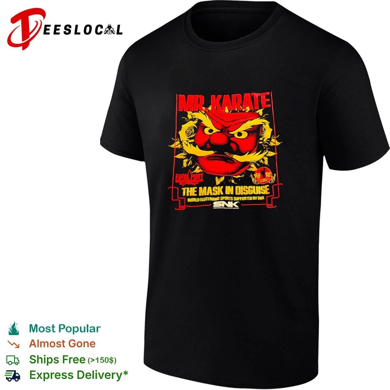 Mr Karate The Mask in Disguise Fatal Fury City of the Wolves SNK T-shirt Unisex T-shirt, Sweatshirt, Hoodie, Long Sleeve Tee - T-Shirt, Sweatshirt, Hoodie