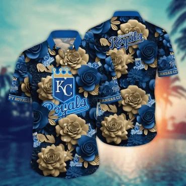 Kansas City Royals Bold Blue Rose Hawaiian Shirt Unisex T-shirt, Sweatshirt, Hoodie, Long Sleeve Tee - T-Shirt, Sweatshirt, Hoodie