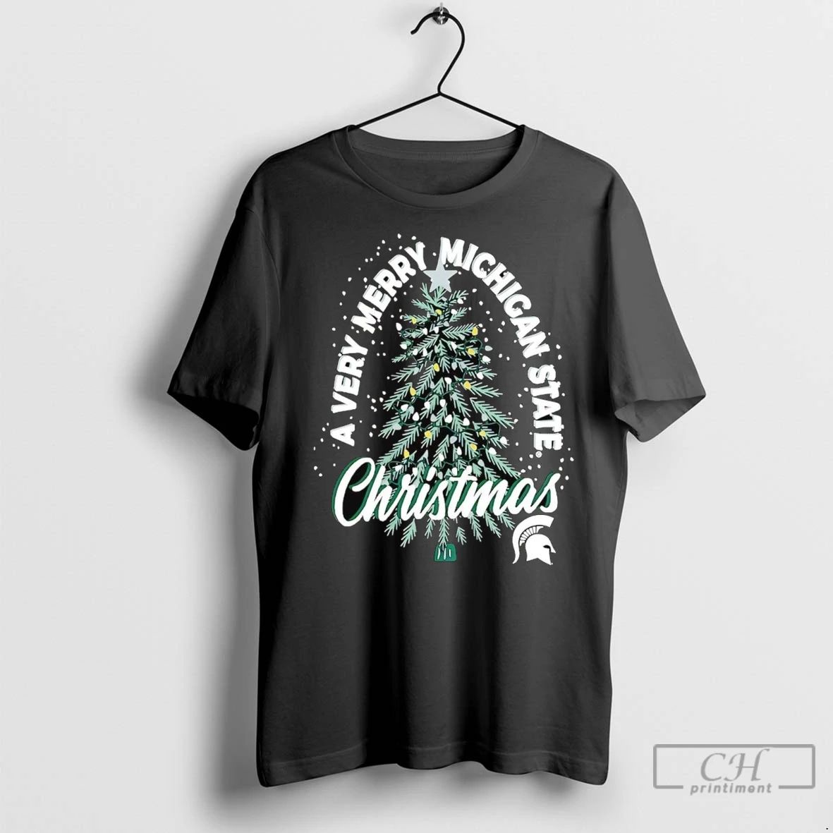 Premium Michigan State Spartans A Very Merry Michigan State Christmas Unisex T-shirt, Sweatshirt, Hoodie, Long Sleeve Tee - T-Shirt, Sweatshirt, Hoodie